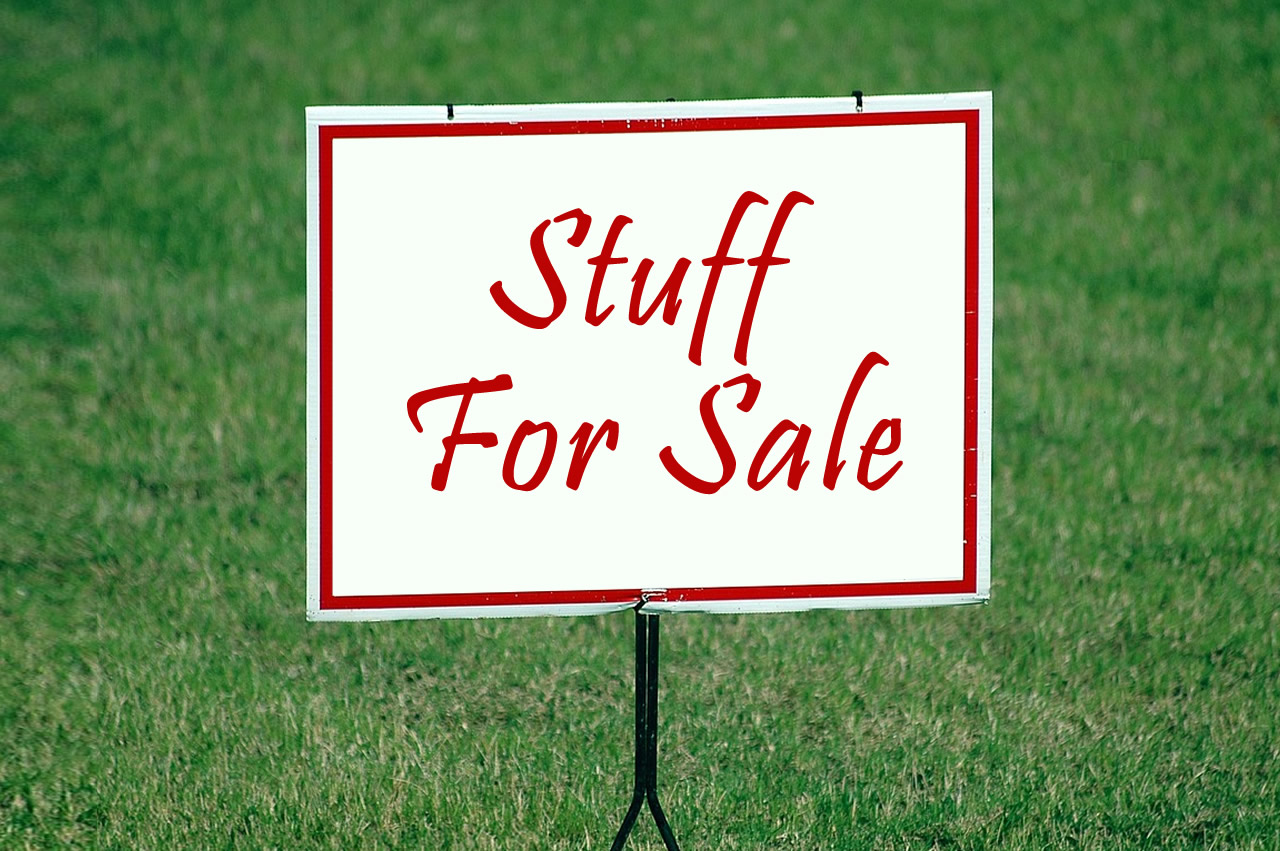 Stuff for sale sign